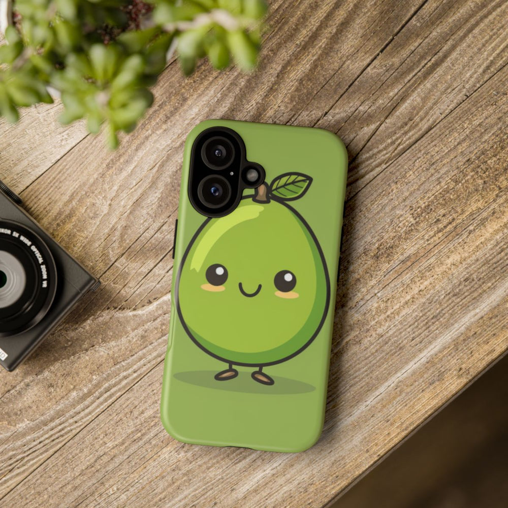 Schattige Groene Avocado in Cartoonstijl