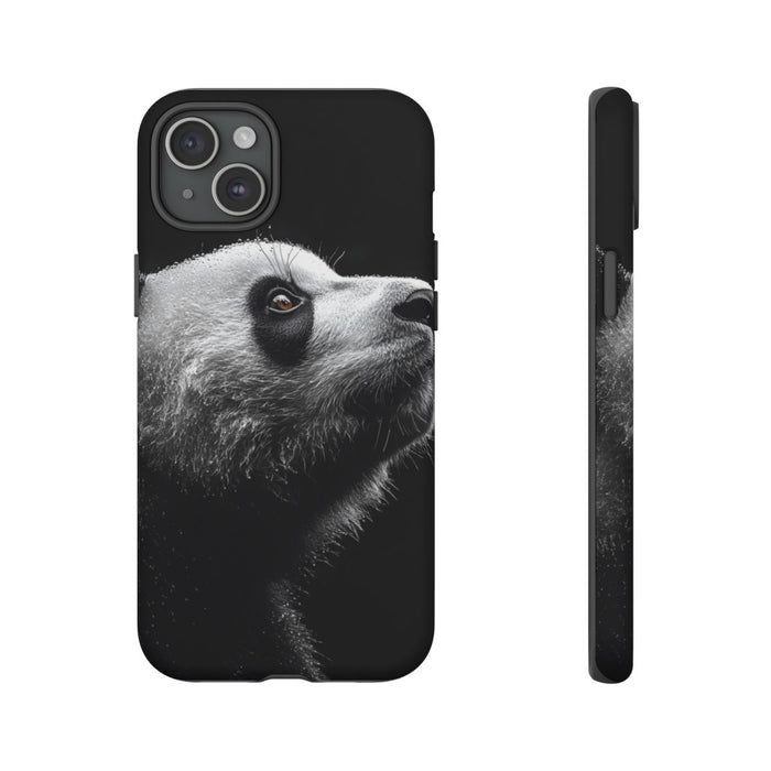 Gedetailleerde Zijaanzicht van Panda met Bruine Ogen