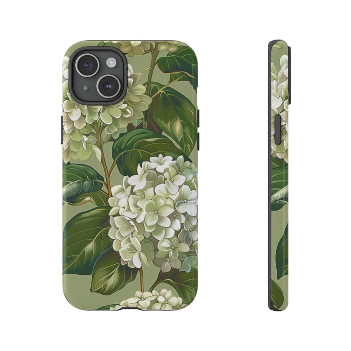 Realistisch Witte Hortensia Bloemenpatroon