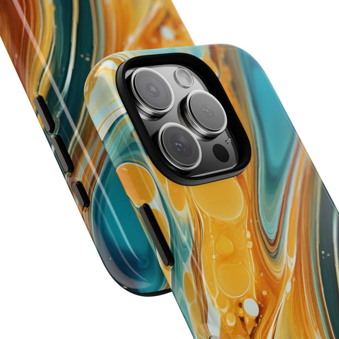 Turquoise en Honing Swirl Epoxy Patroon