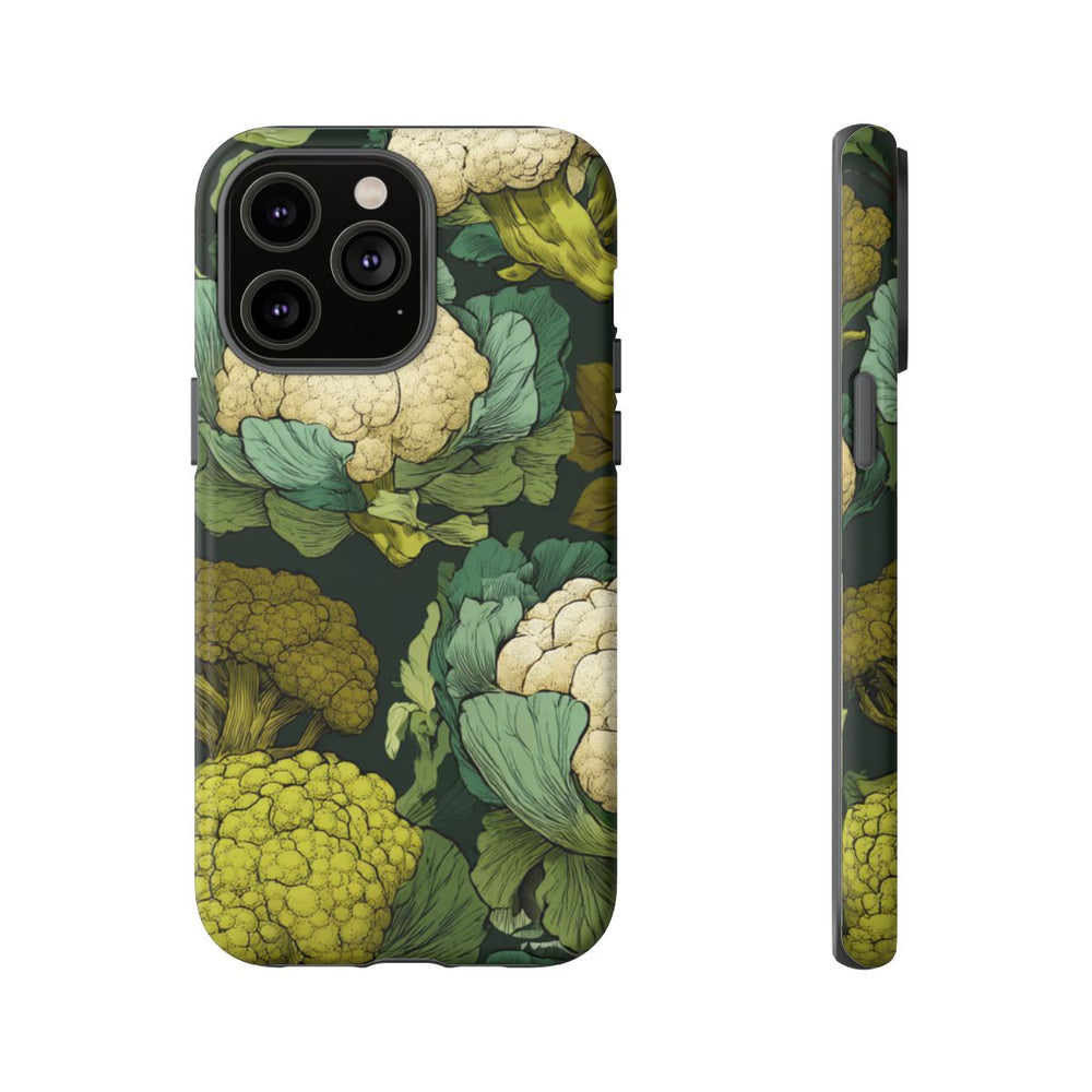 Handgetekend Broccoli- en Bloemkoolpatroon