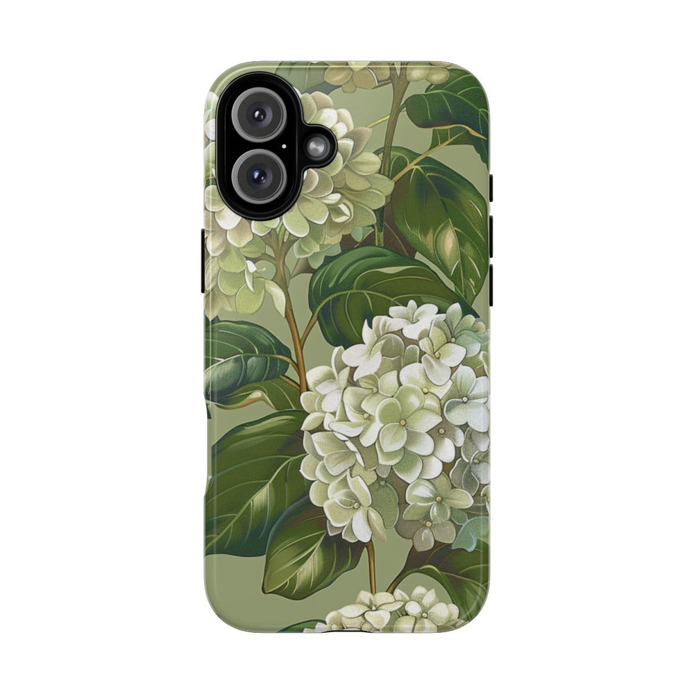 Realistisch Witte Hortensia Bloemenpatroon