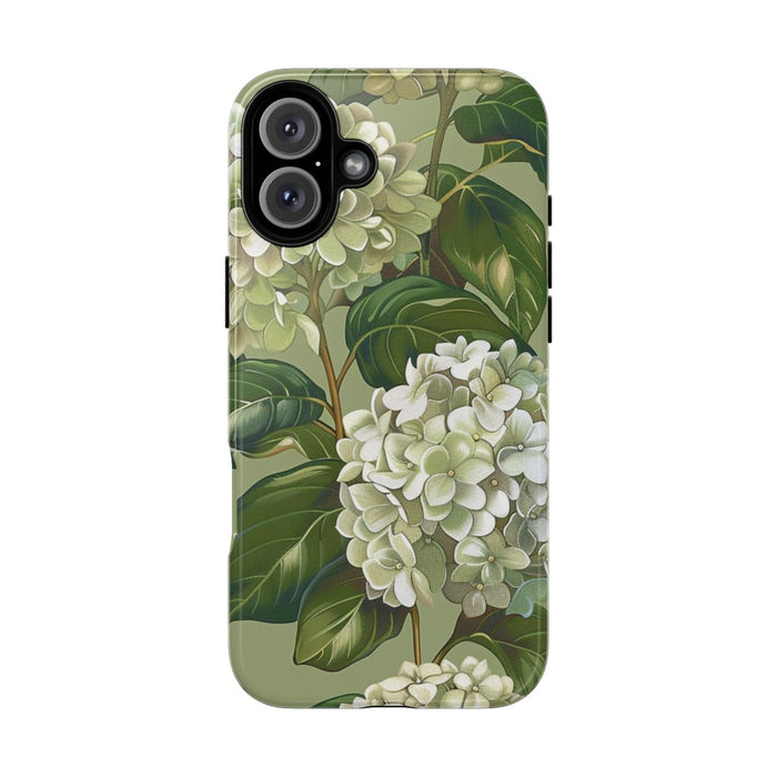 Realistisch Witte Hortensia Bloemenpatroon