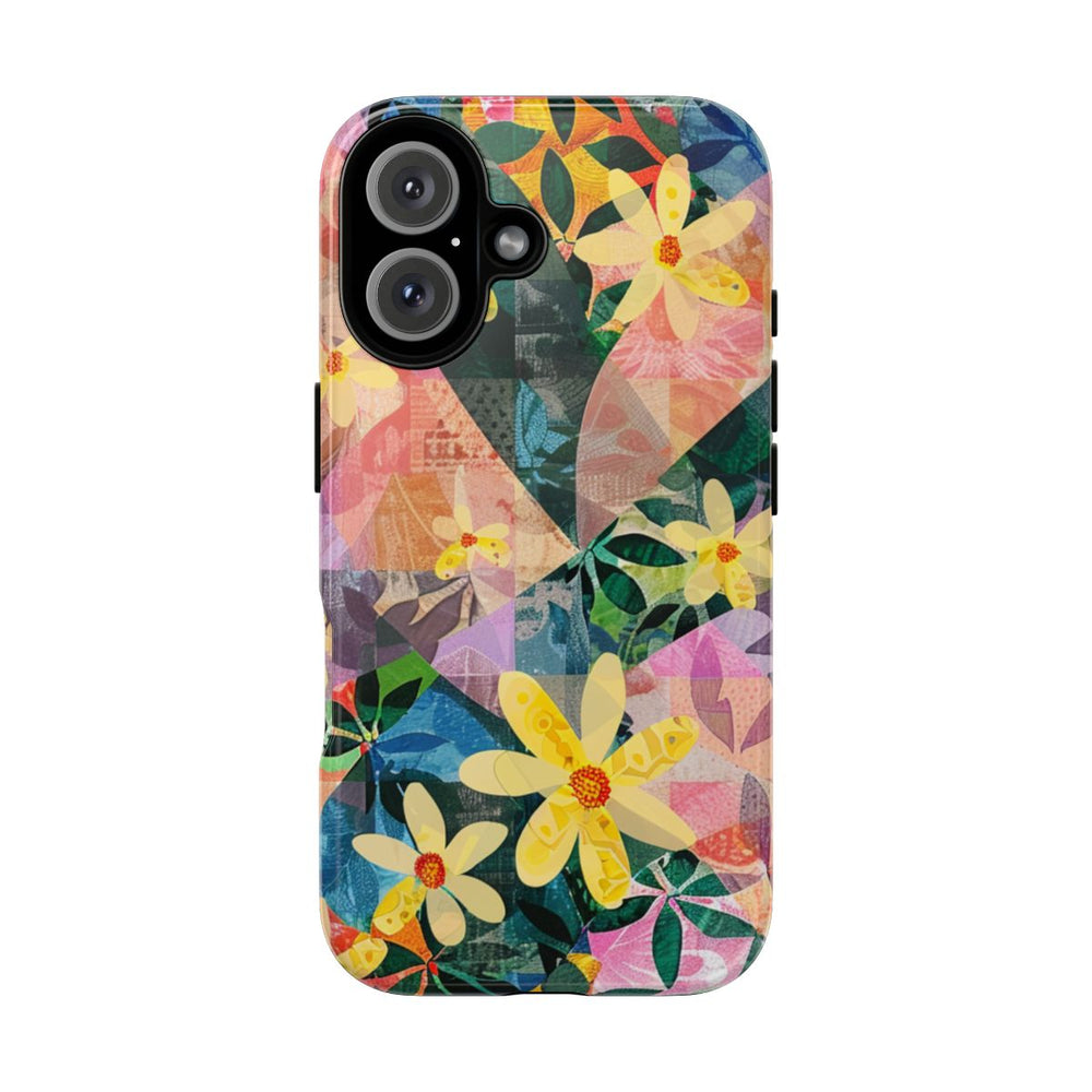 Abstract Bloemmotief met Geometrisch Patroon