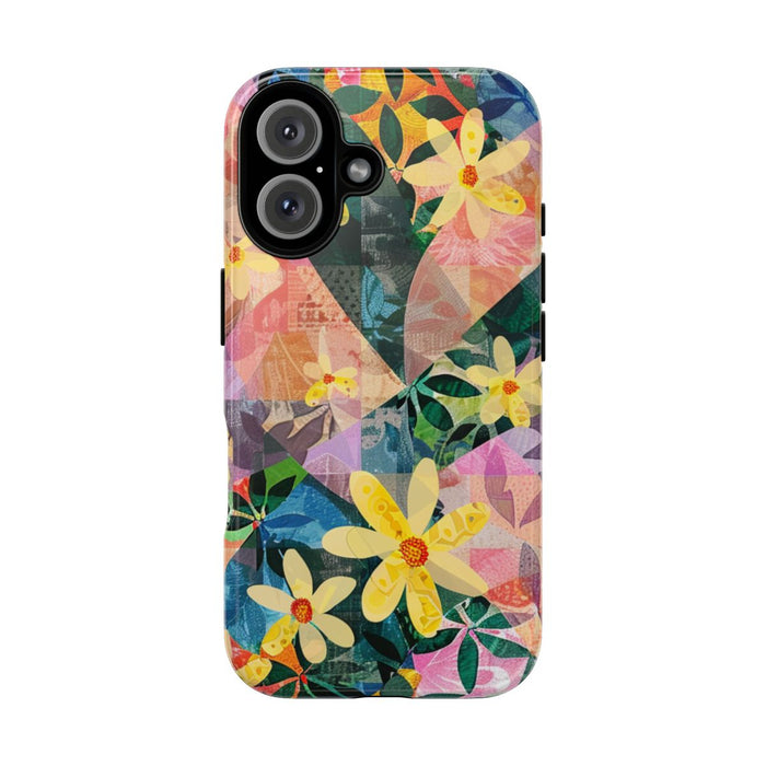 Abstract Bloemmotief met Geometrisch Patroon
