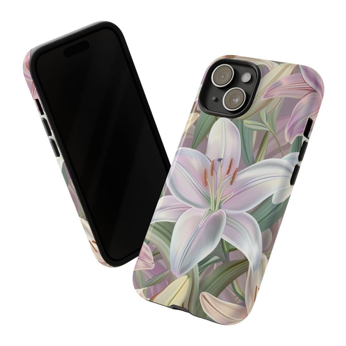 Pastelkleurige Paaslelies Bloemenpatroon