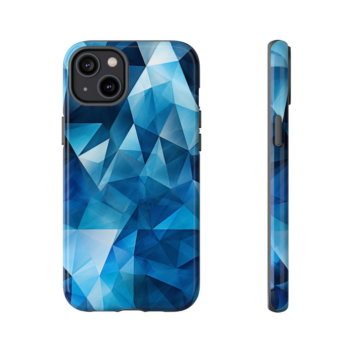 Blauw Geometrisch Driehoekenpatroon