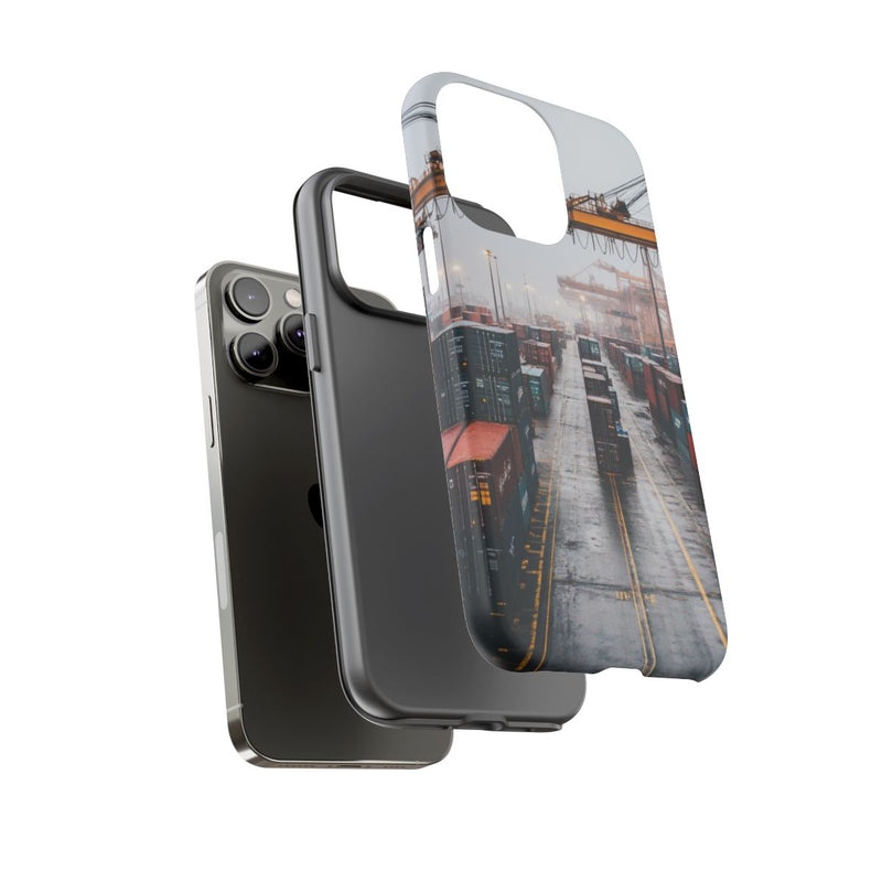 Vrachtcontainers en Hijskranen bij Haven