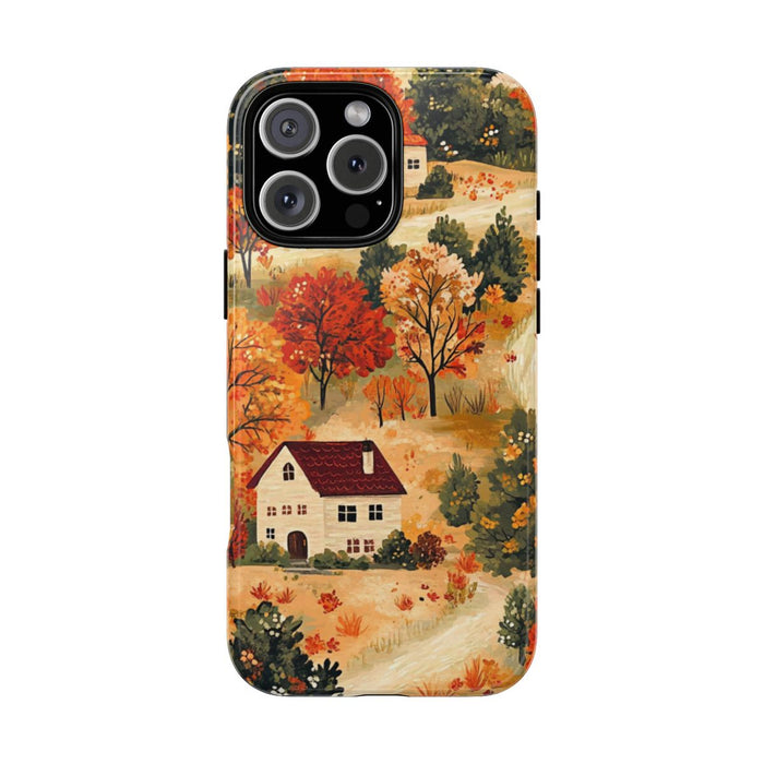 Herfstlandschap met Huizen
