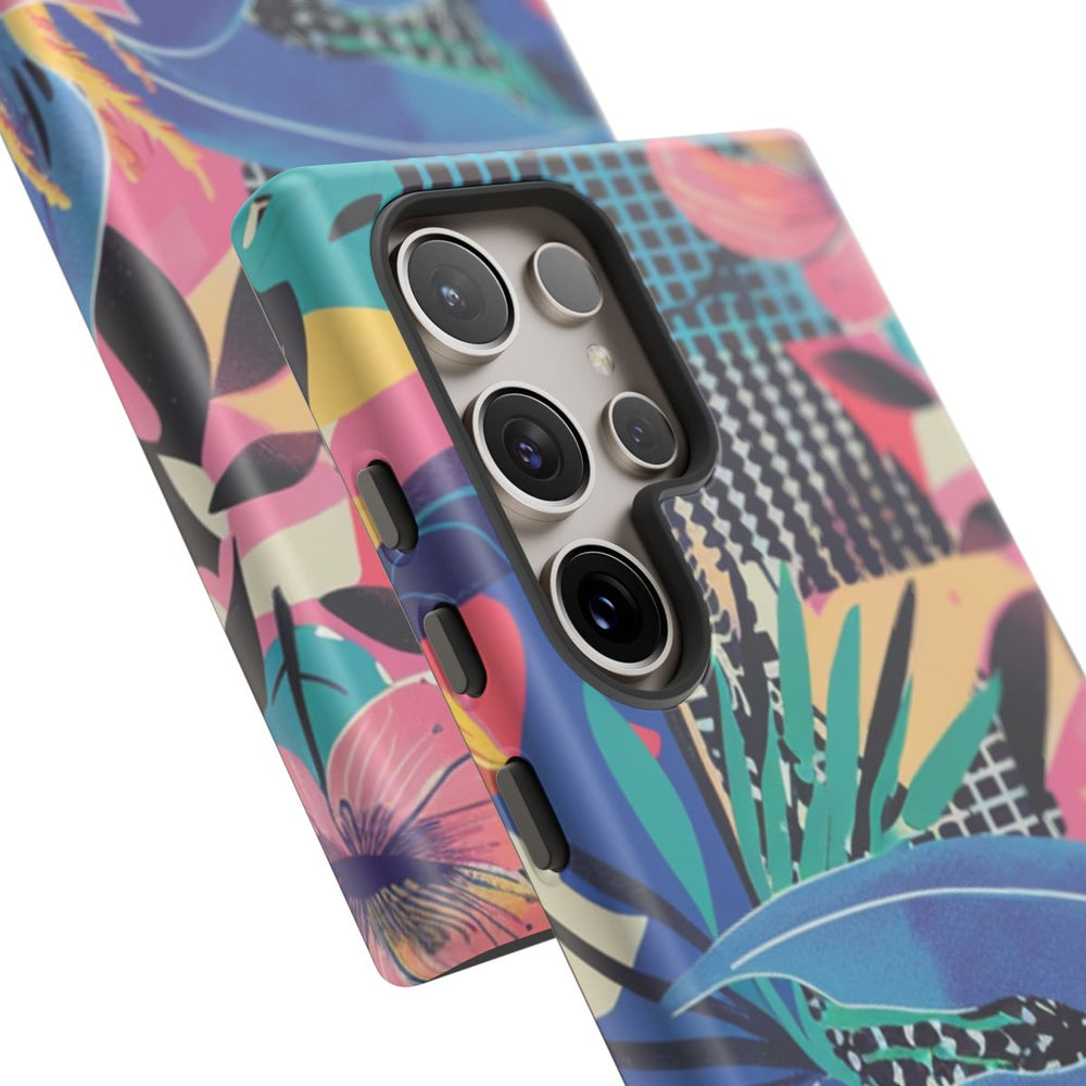 Kleurrijk Bloemenpatroon met Abstracte Accenten