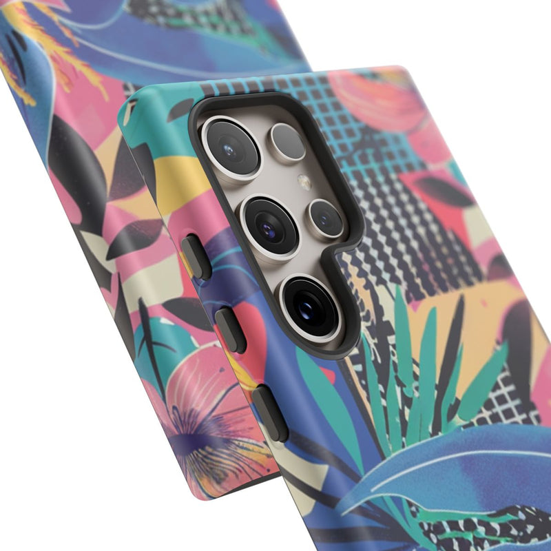 Kleurrijk Bloemenpatroon met Abstracte Accenten
