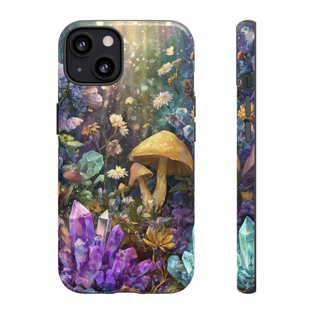 Mystieke Kristallen en Paddenstoelen Natuurscène