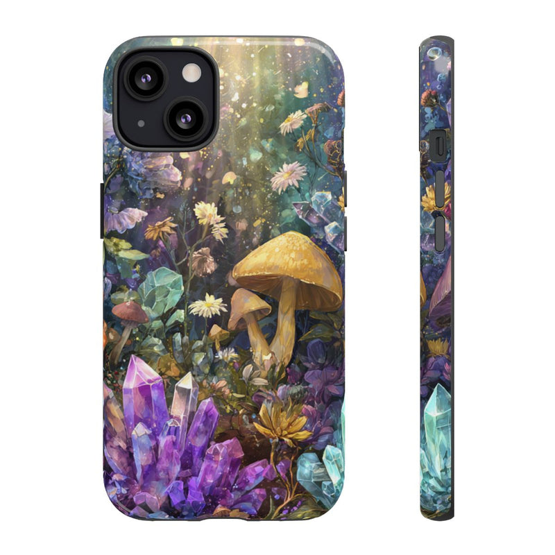 Mystieke Kristallen en Paddenstoelen Natuurscène