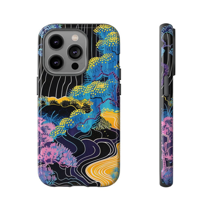 Kleurrijke Abstracte Bomen en Rivier