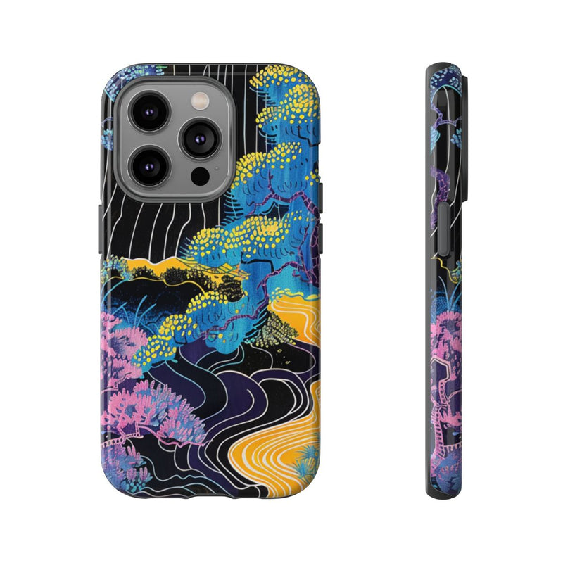 Kleurrijke Abstracte Bomen en Rivier