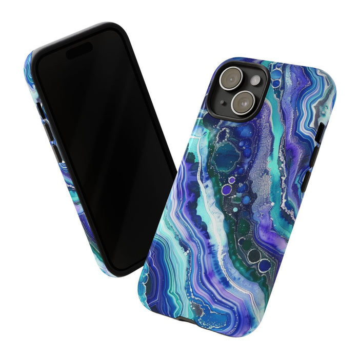 Blauw en Paars Geode-Wervelpatroon