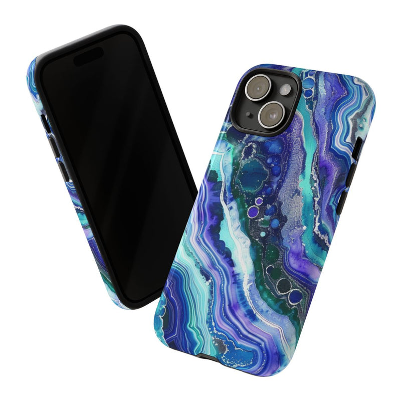 Blauw en Paars Geode-Wervelpatroon