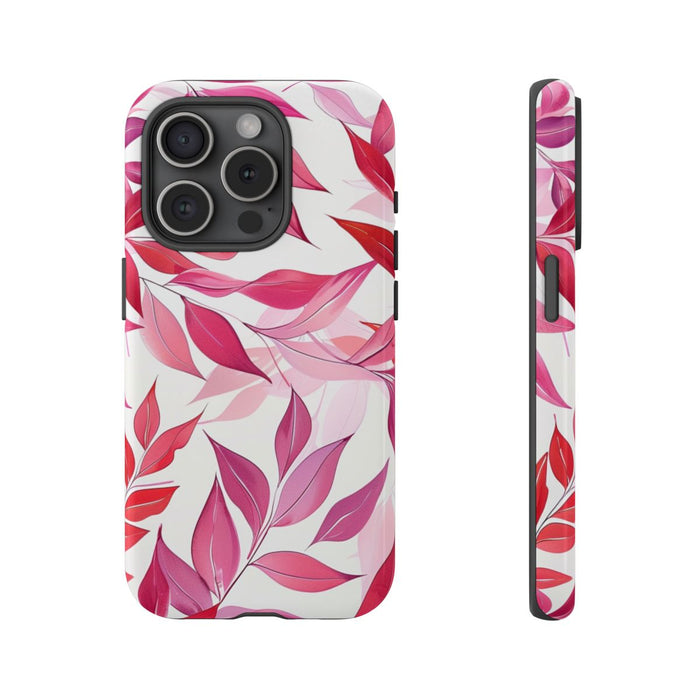 Roze en Rode Bladerenpatroon