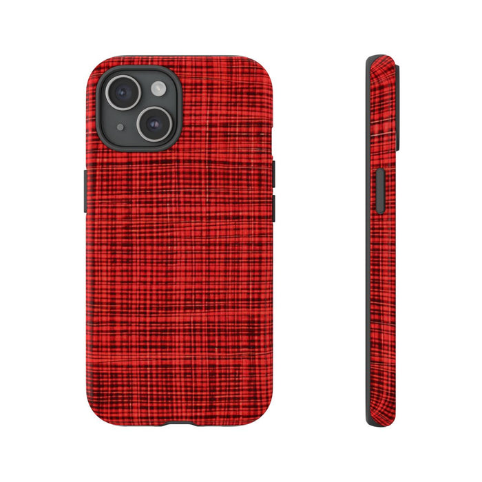 Rood Geruit Textielpatroon