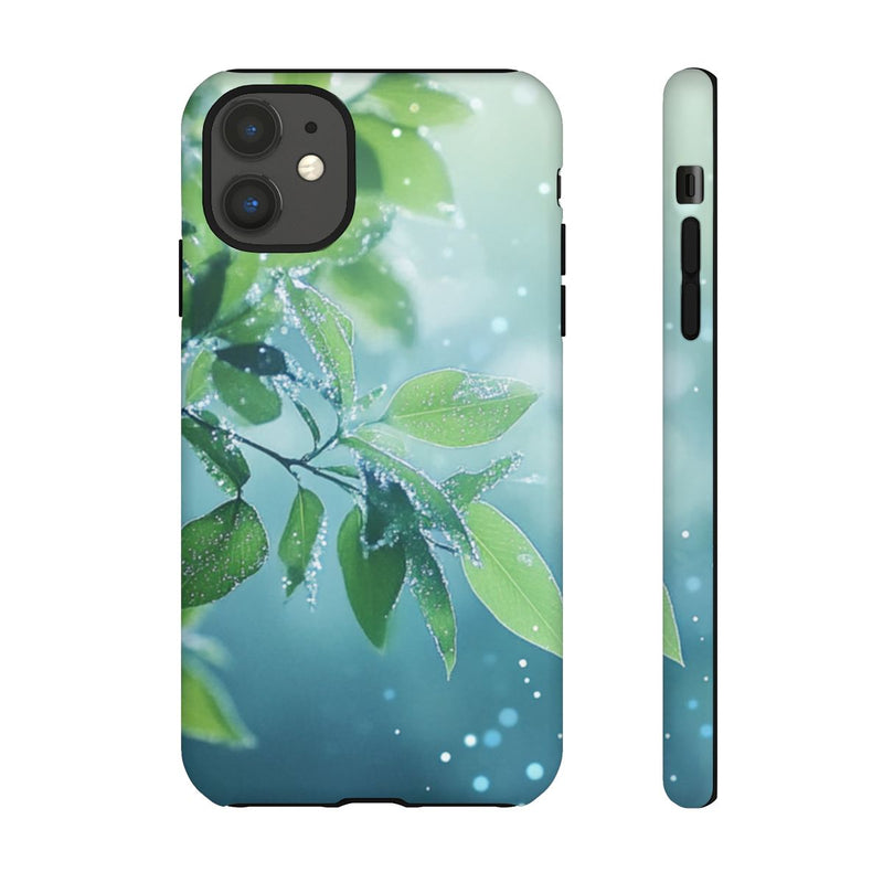 Dauwfrisse Groene Bladeren met Licht Bokeh