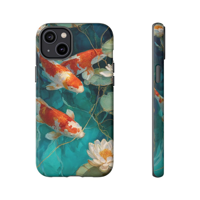 Kleurrijke Koi Karpers en Waterlelies