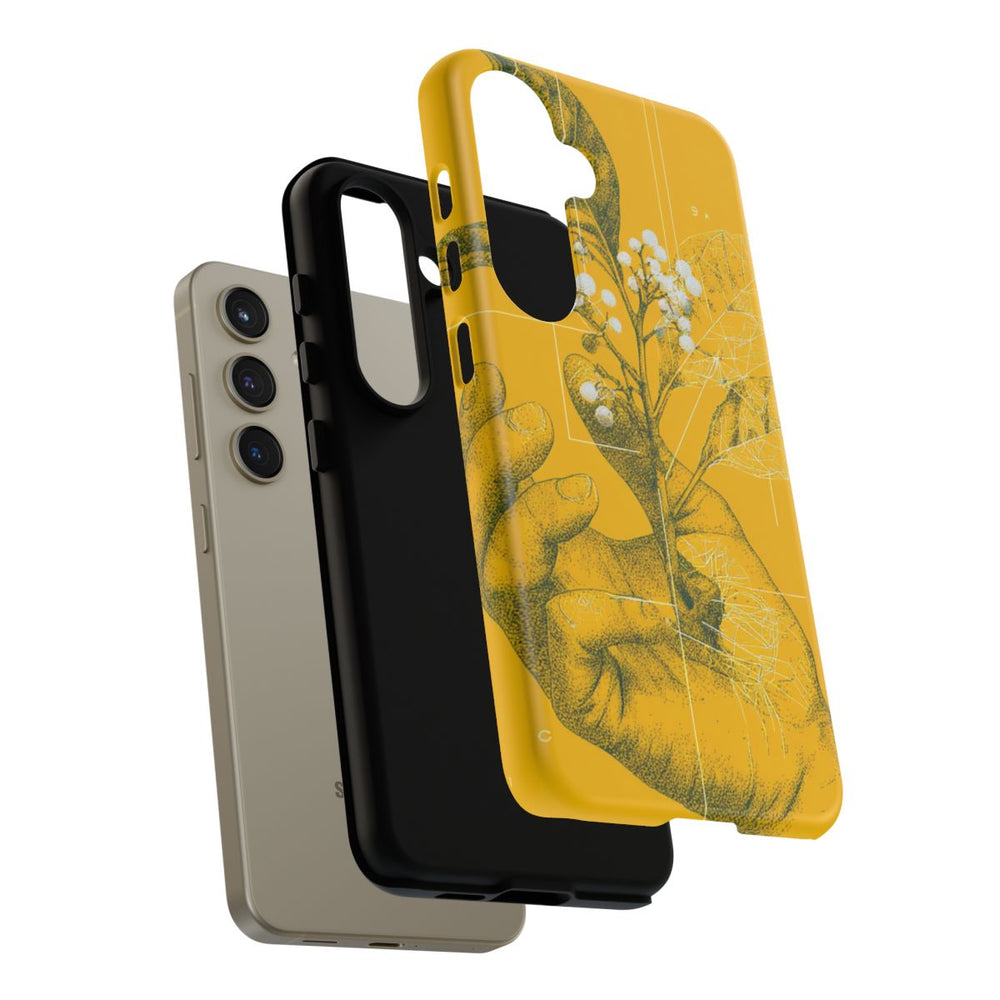 Hand met Botanische Bladeren en Bessen Illustratie