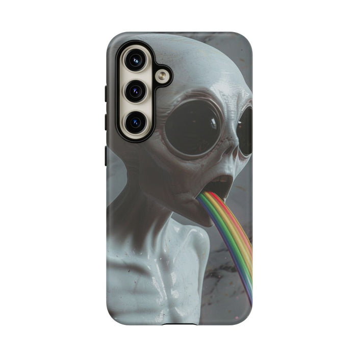 Grijze Alien met Regenboogstraal