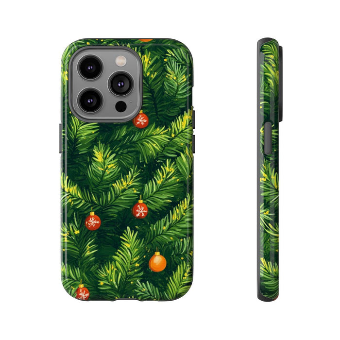 Kerst Dennentakken met Versieringen