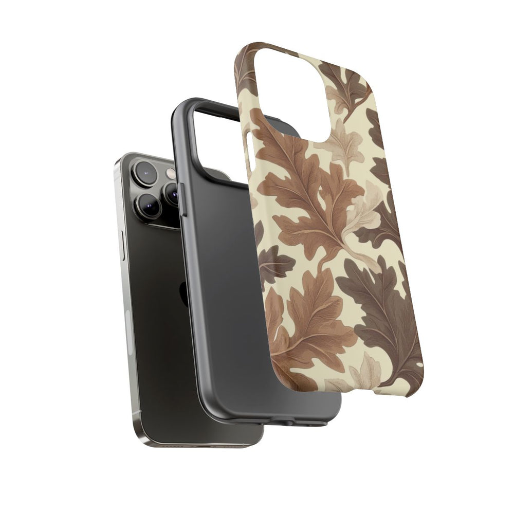 Eikenbladerenpatroon in Neutrale Kleuren