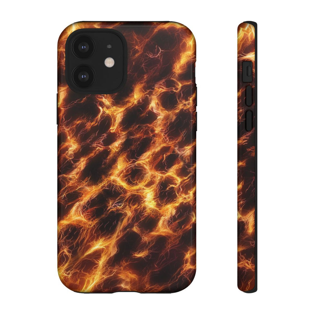 Gloeiende Vezelstructuur met Vurige Lijnen