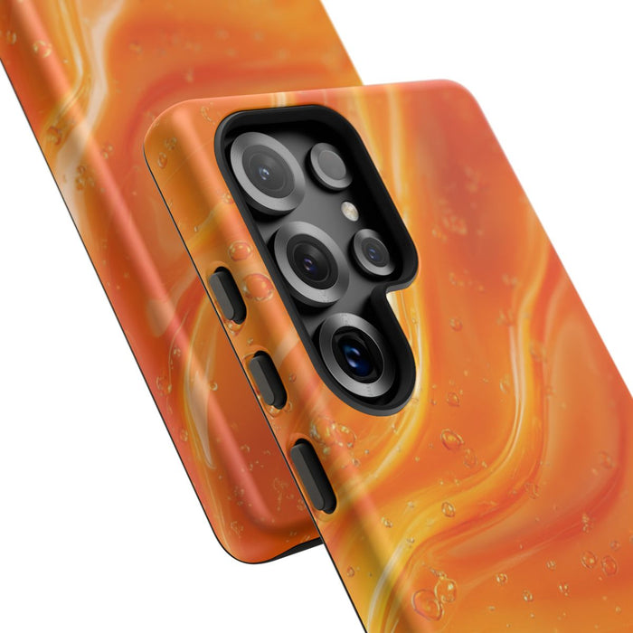 Monochromatische Oranje Vloeistof Achtergrond
