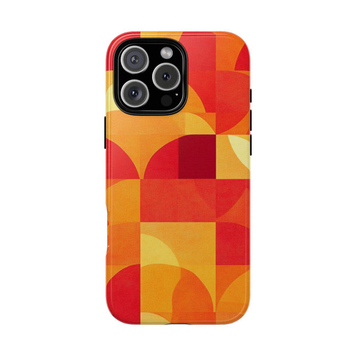 Geometrisch Rood- en Oranje-Patroon