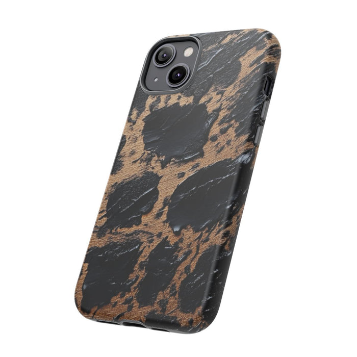 Zwart-Bruin Abstract Patroon met Textuur