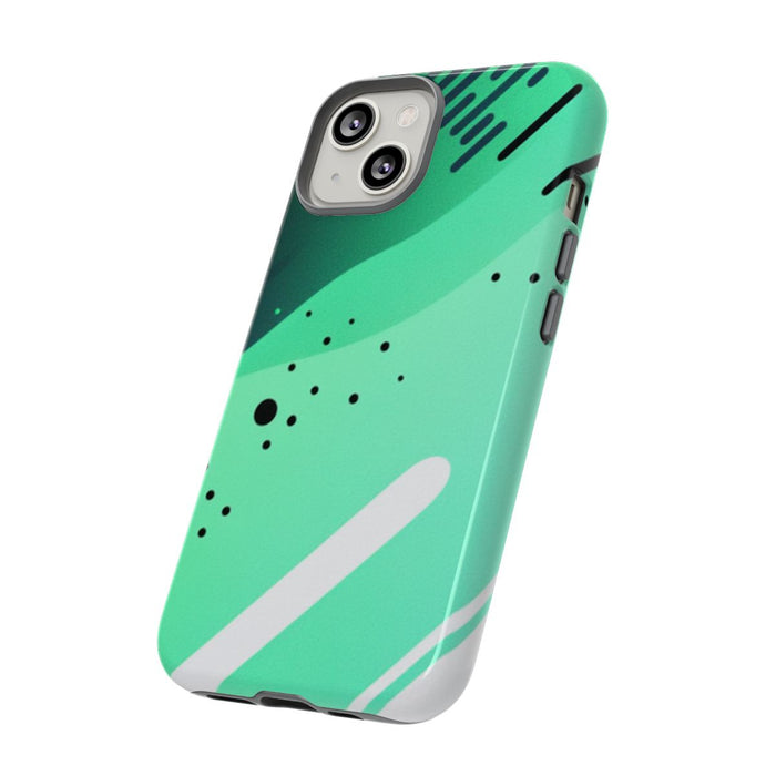 Geometrisch Groen-Zwart Abstract Patroon