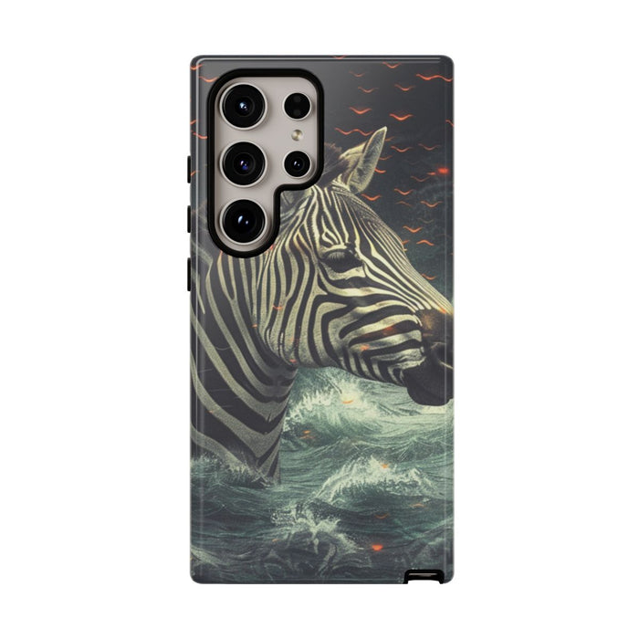Zebra in Water met Gloeiende Vonken