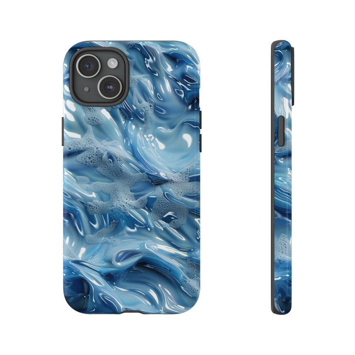 Blauw Abstract Golvend Patroon