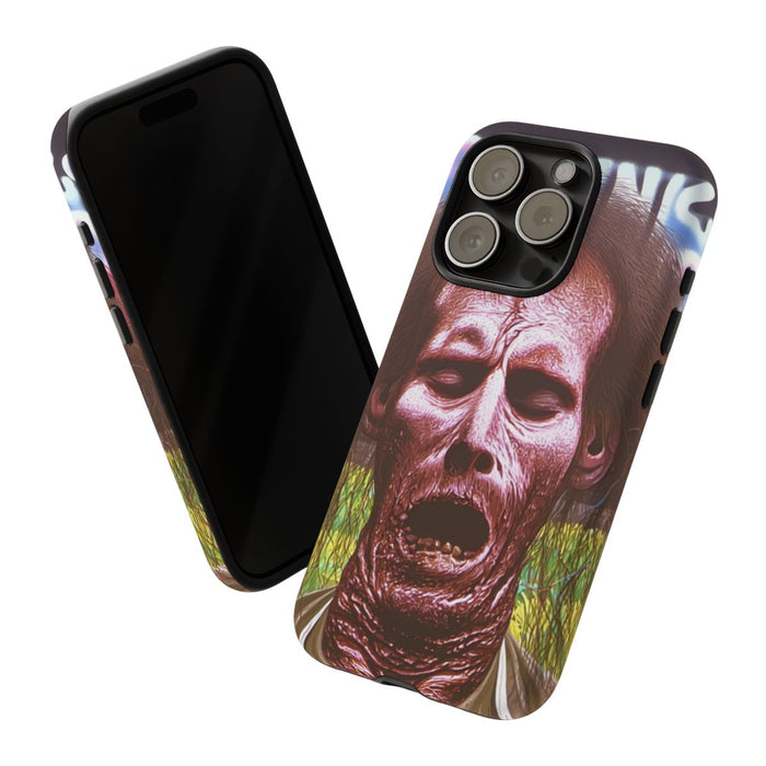 Surrealistisch Zombiegezicht met Vurige Lucht