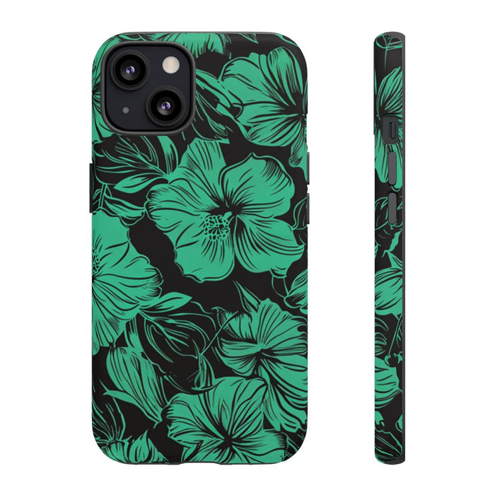 Groen Hawaïaans Bloemenpatroon