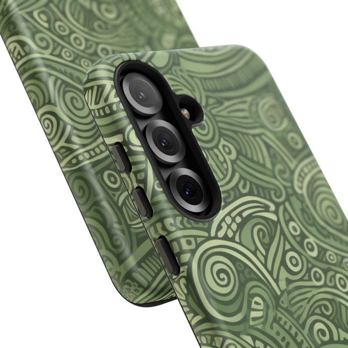 Abstract Groen Tribal Doodle Patroon