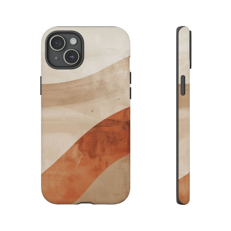 Abstracte Gebogen Terracotta- en Beigevormen