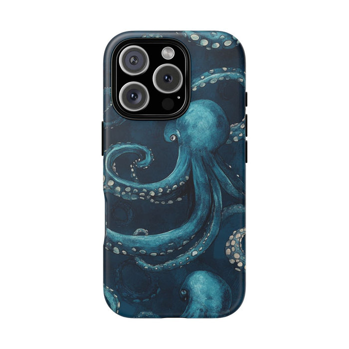 Blauw Octopus Tentakelpatroon