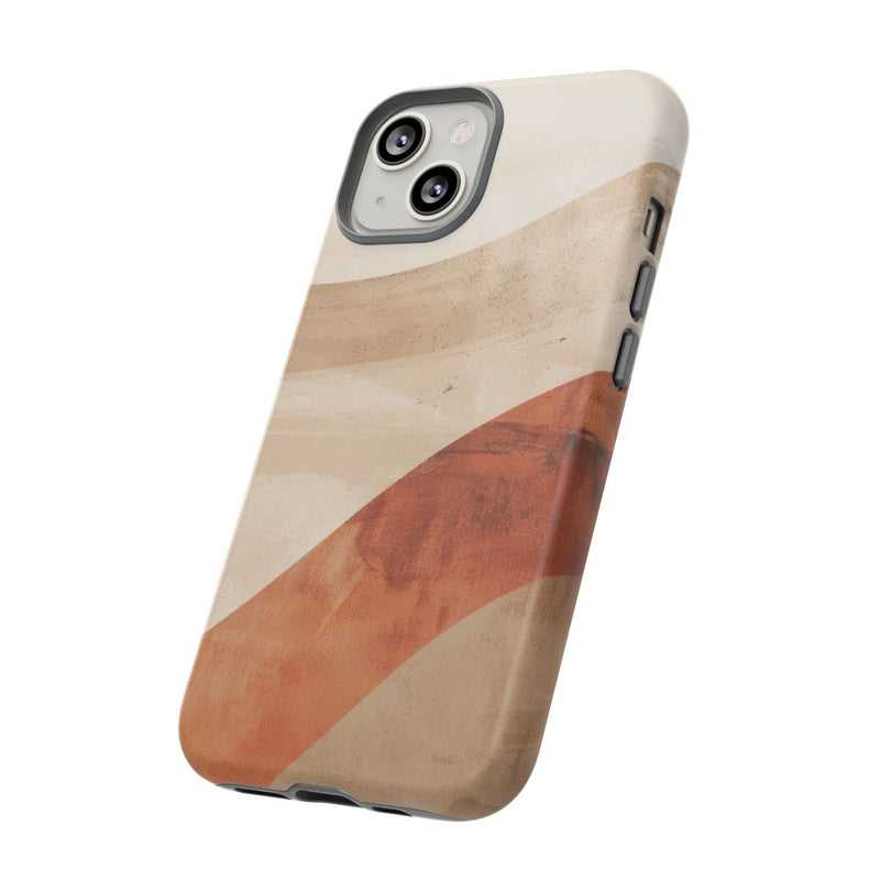 Abstracte Gebogen Terracotta- en Beigevormen