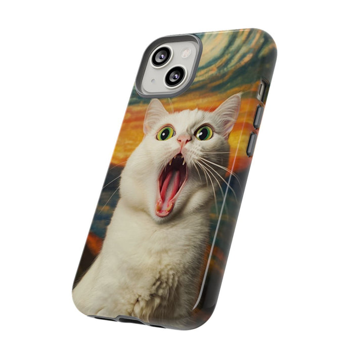 Verbaasde Witte Kat met Groene Ogen