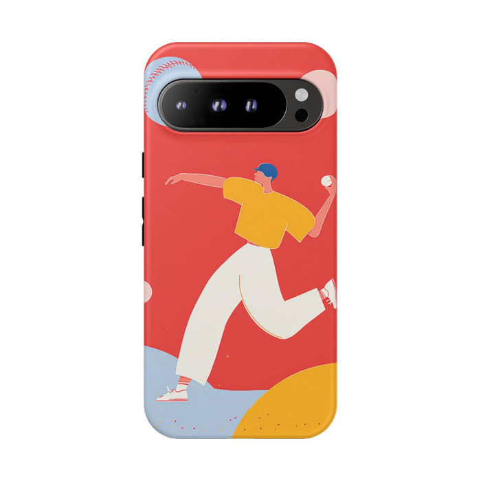 Minimalistische Honkbalspeler Illustratie