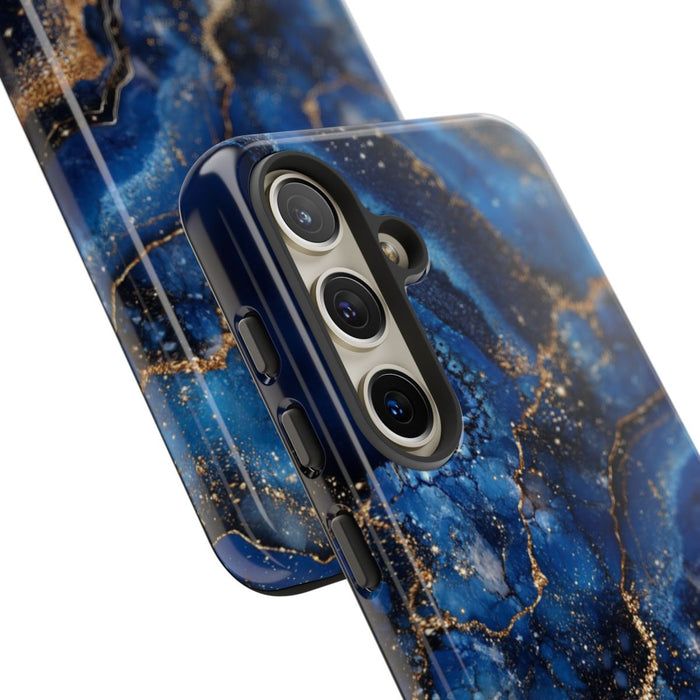 Blauw-Goud Geodepatroon
