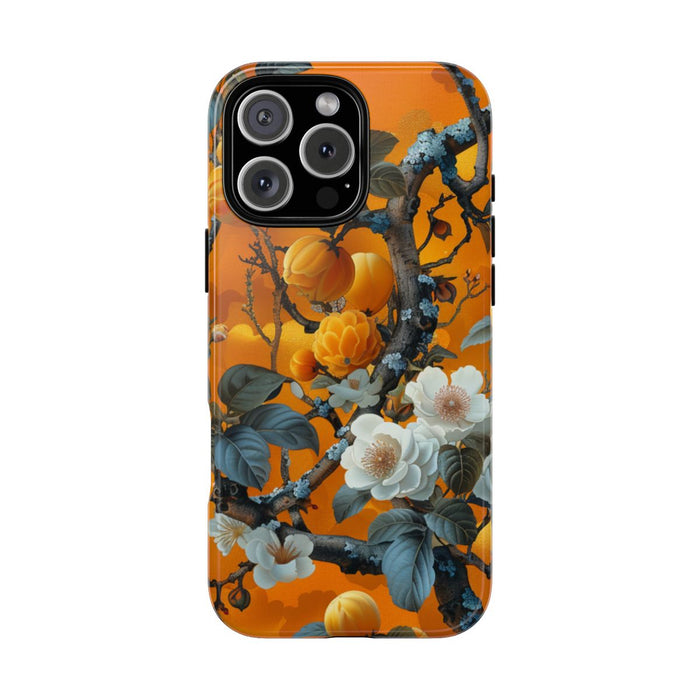 Vintage Botanisch Oranje Bloemenpatroon