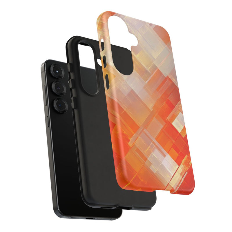 Abstract Oranje Geometrisch Patroon