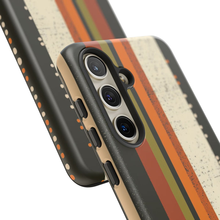 Retro Verticale Strepen en Stippenpatroon