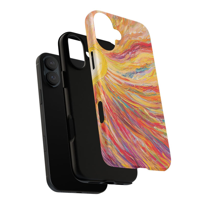 Abstracte Stralende Zonnestralen met Penseelstreken