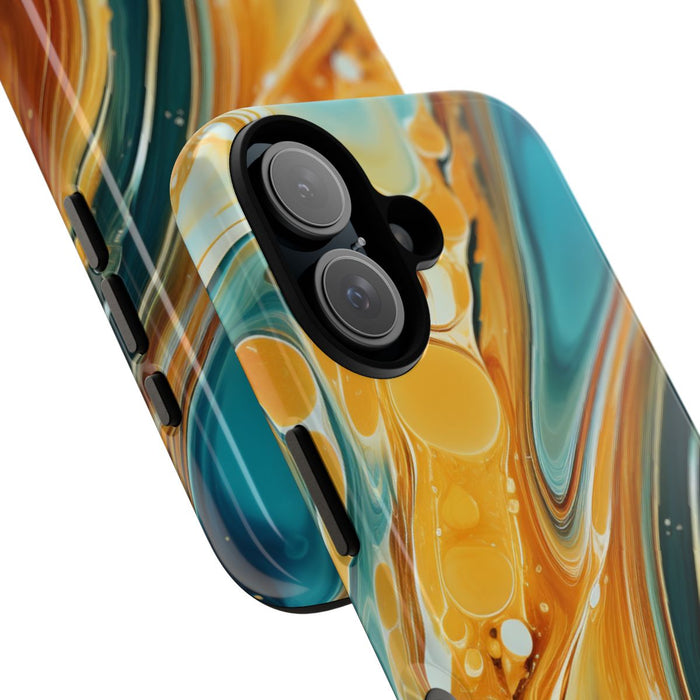 Turquoise en Honing Swirl Epoxy Patroon
